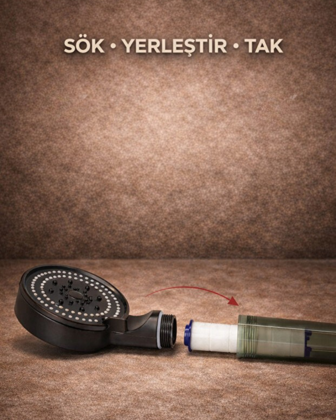 PERRIA™ Filtreli Duş Başlığı (+5 Yedek Filtre)